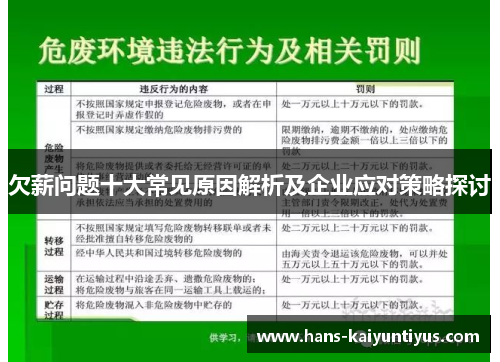 欠薪问题十大常见原因解析及企业应对策略探讨