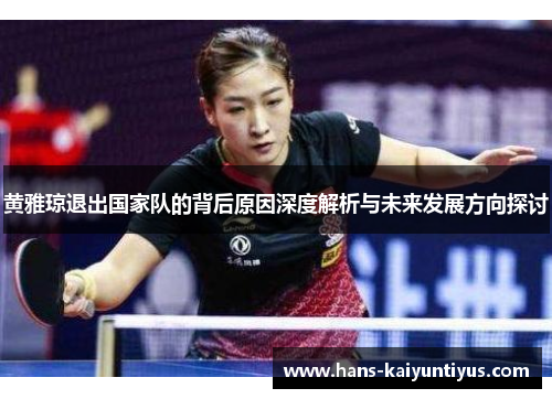 黄雅琼退出国家队的背后原因深度解析与未来发展方向探讨
