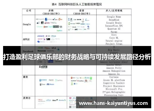 打造盈利足球俱乐部的财务战略与可持续发展路径分析